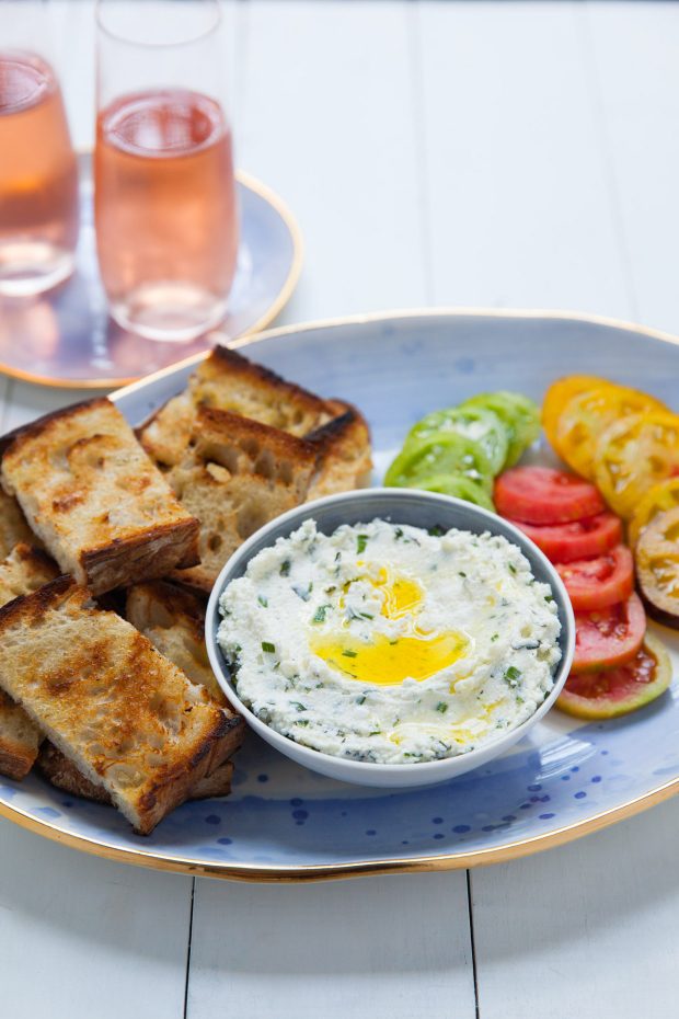 Goat Cheese Spread with Garlic and Fresh Herbs Everyday Annie