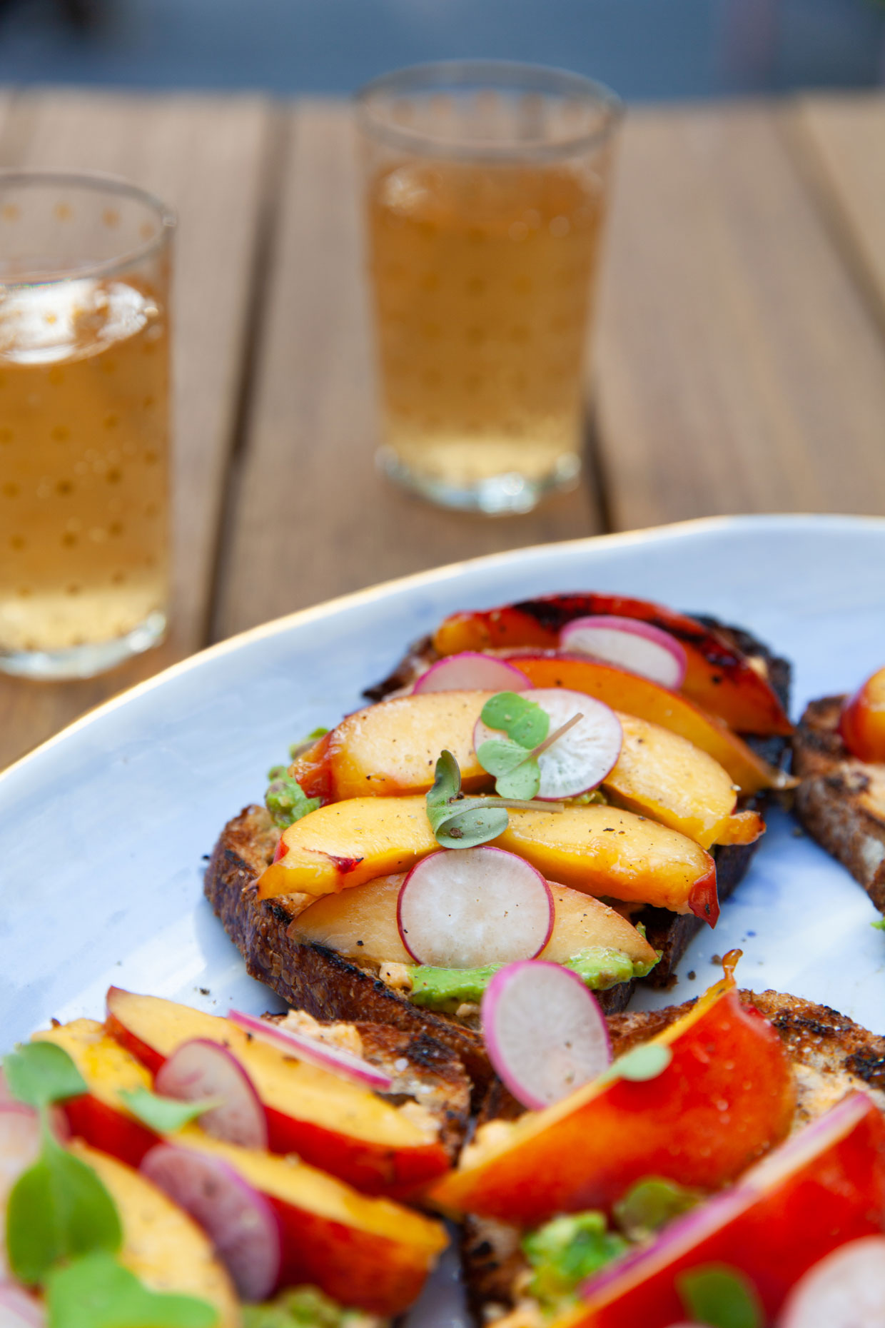 Grilled Peach Pimiento Cheese Toasts Everyday Annie