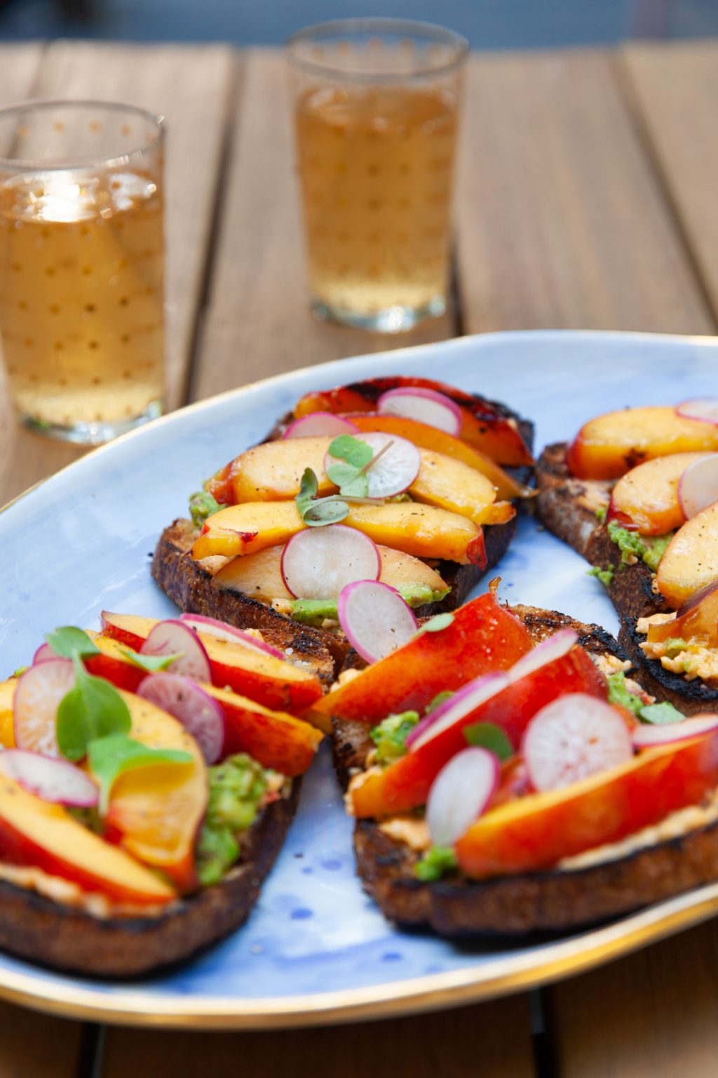 Grilled Peach Pimiento Cheese Toasts Everyday Annie